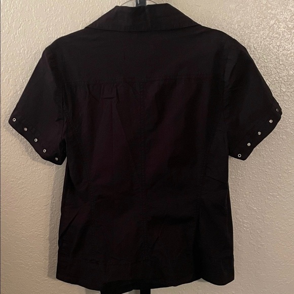 Tripp NYC Short Sleeve Zipper Shirt - Picture 2 of 2
